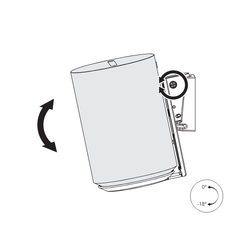 Norstone Sonos Era 100 WM vippe vægbeslag, sort 