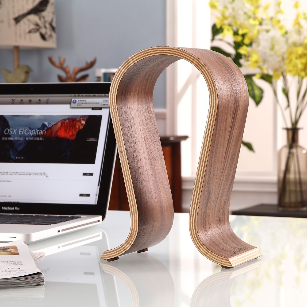Norstone Wooden Headphone Stand, hovedtelefonstativ i valnød