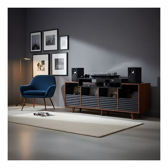 NorStone Oslo Vinyl 1600 mediebænk sort/valnød