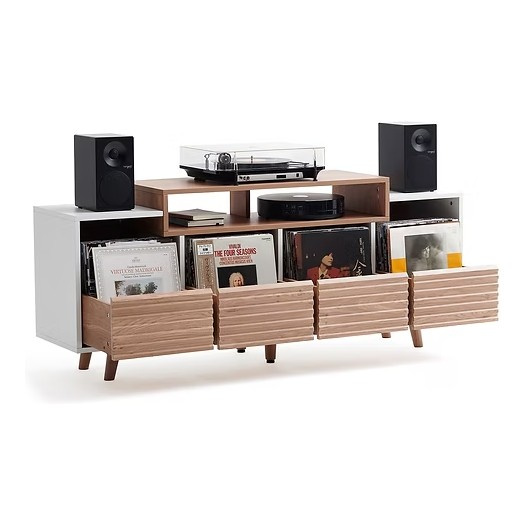 NorStone Oslo Vinyl 1600 mediabænk hvid/eg