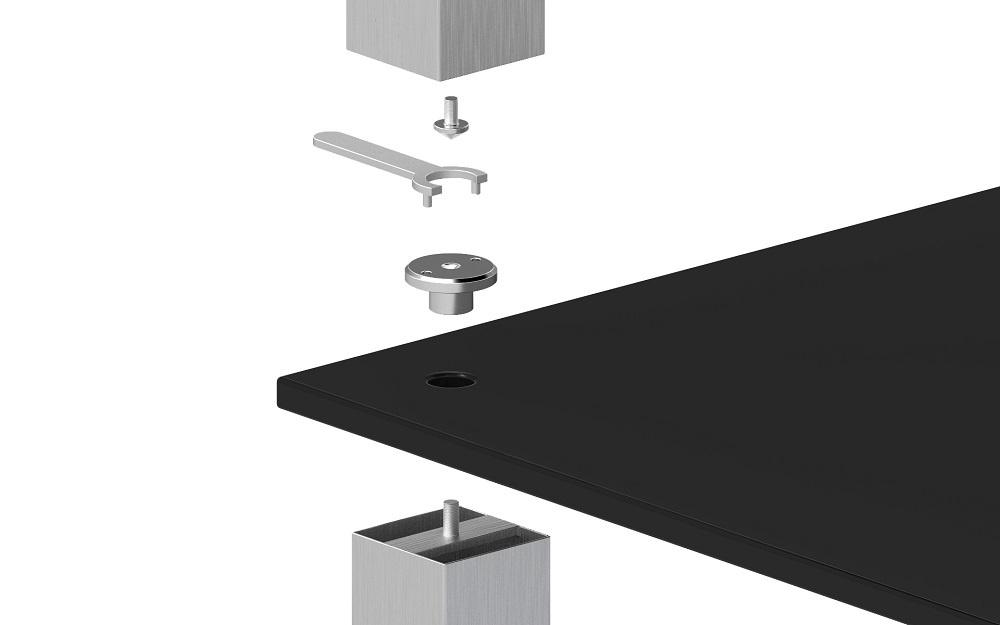 Norstone Square HiFi, rack med fyra plan