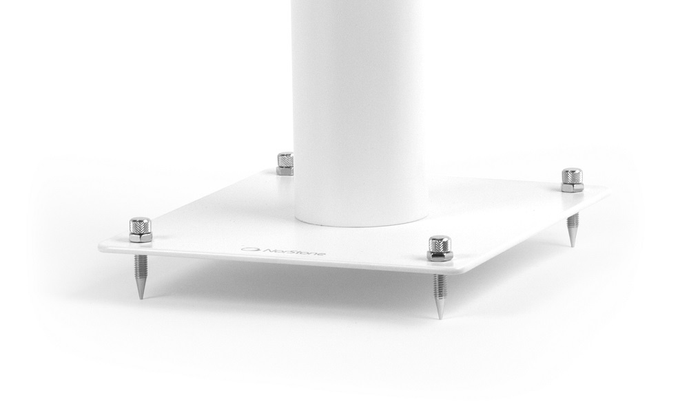 Norstone Stylum 1, högtalarstativ mattvita 50 cm höga