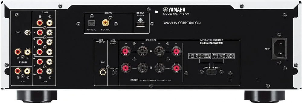 Yamaha A-S701 MK II stereoförstärkare, svart