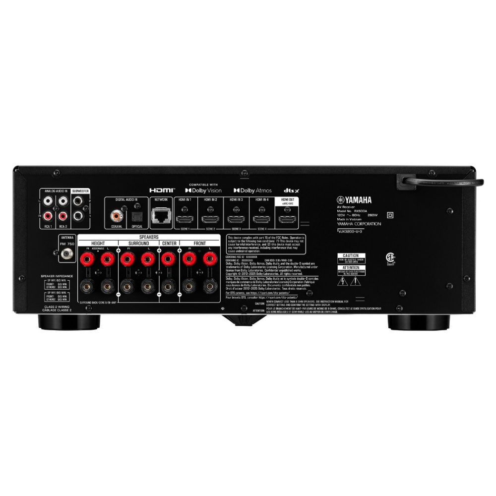 Yamaha RX500A hjemmebioforstærker, sort