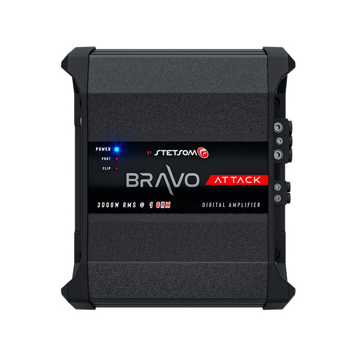 Stetsom BRAVO ATTACK 3000 1 Ohm, fuldregister monoblok