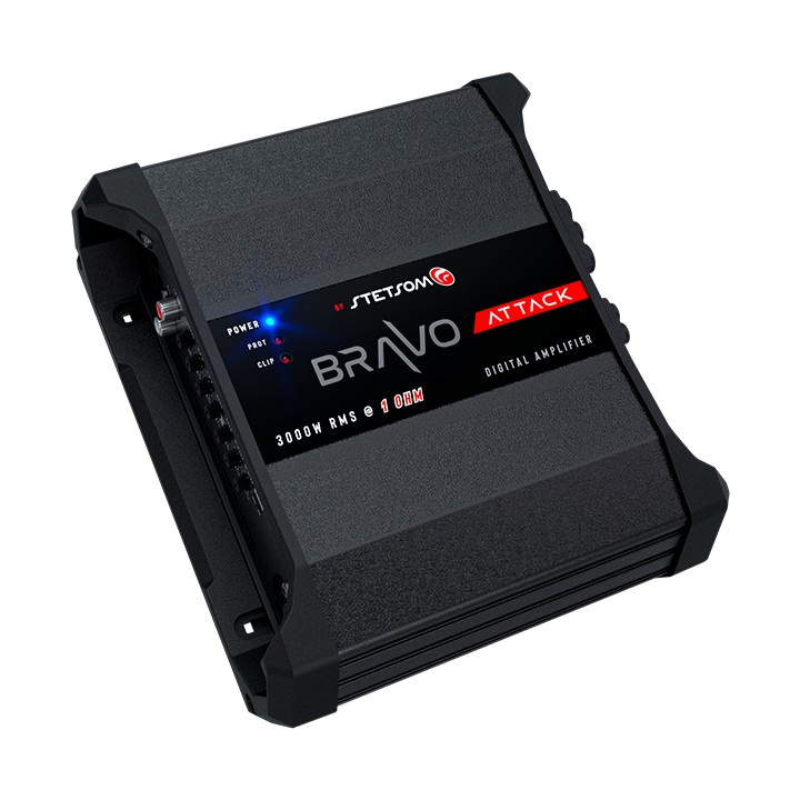 Stetsom BRAVO ATTACK 3000 1 Ohm, fuldregister monoblok