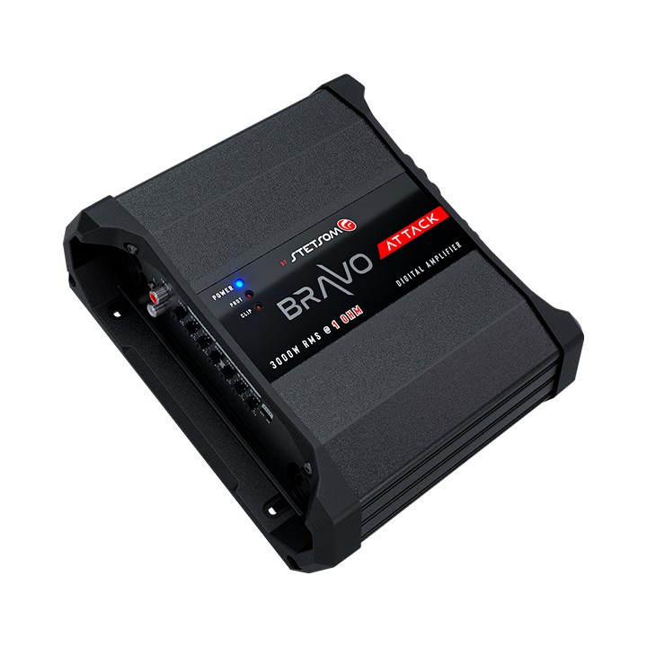 Stetsom BRAVO ATTACK 3000 1 Ohm, fuldregister monoblok