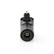 Nedis vinklet TosLink-adapter, han–hun, 90° Nedis vinklet TosLink-adapter, han–hun, 90°