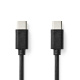 NEDIS 176CCGL60700BK30 USB-C-kabel, sort, 3 meter NEDIS 176CCGL60700BK30 USB-C-kabel, sort, 3 meter