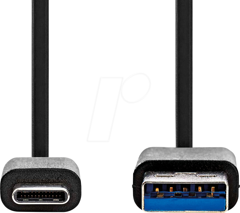 NEDIS CCGW61600BK10 USB-A til USB-C-kabel, sort, 1 meter