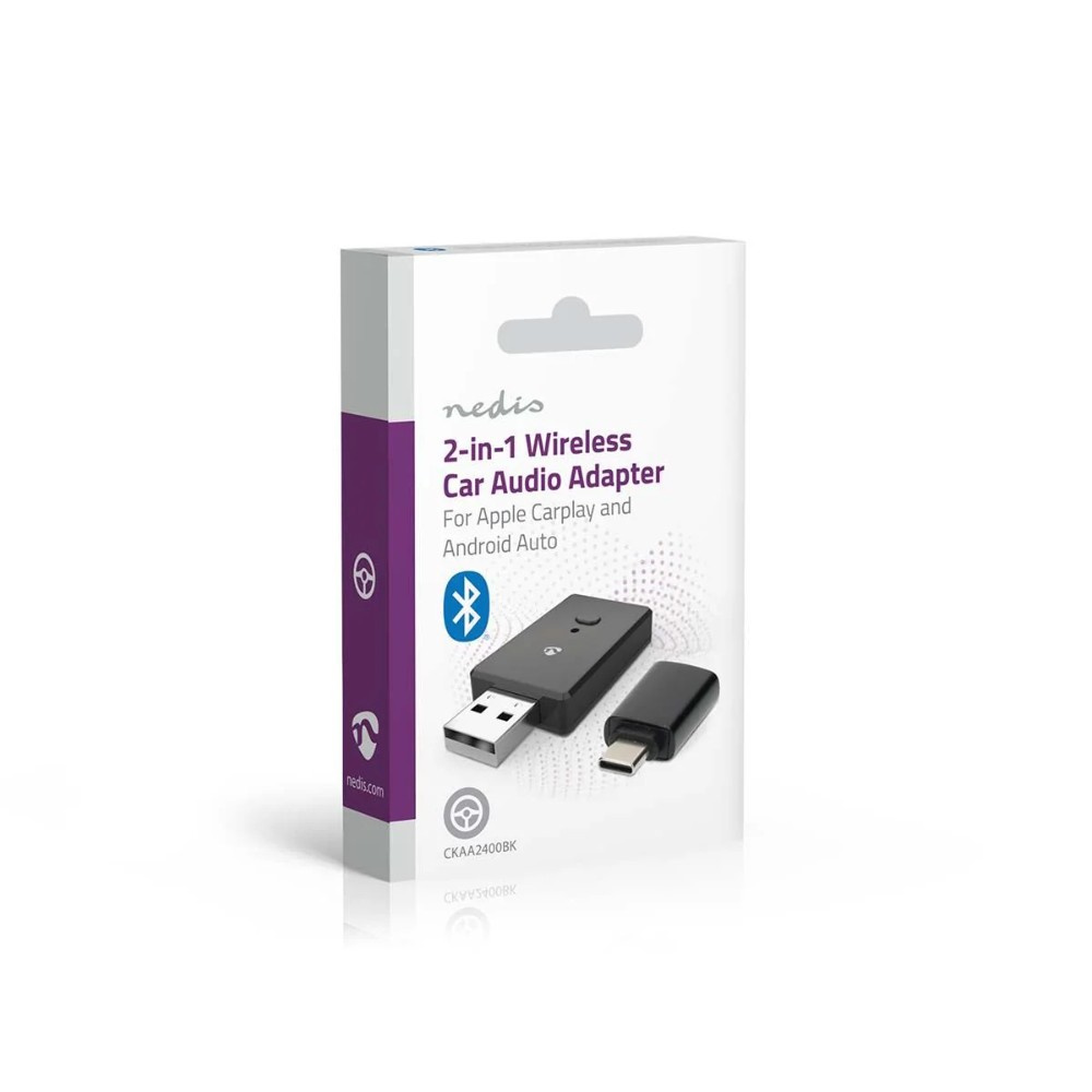 Nedis trådløs Android Auto- & CarPlay-adapter