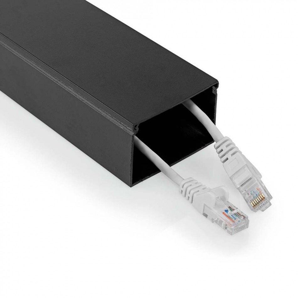 NEDIS CMDT6040BK110 kabelkanal i aluminium, sort