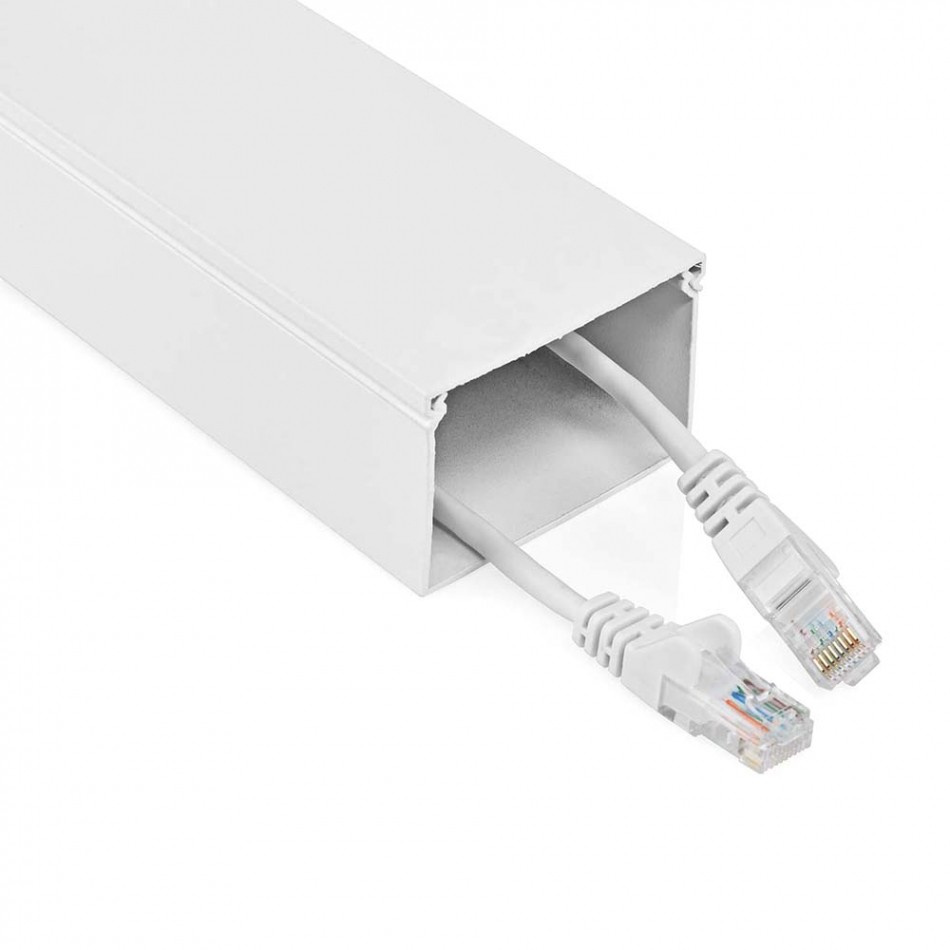 NEDIS CMDT6040WT110 kabelkanal i aluminium, hvid