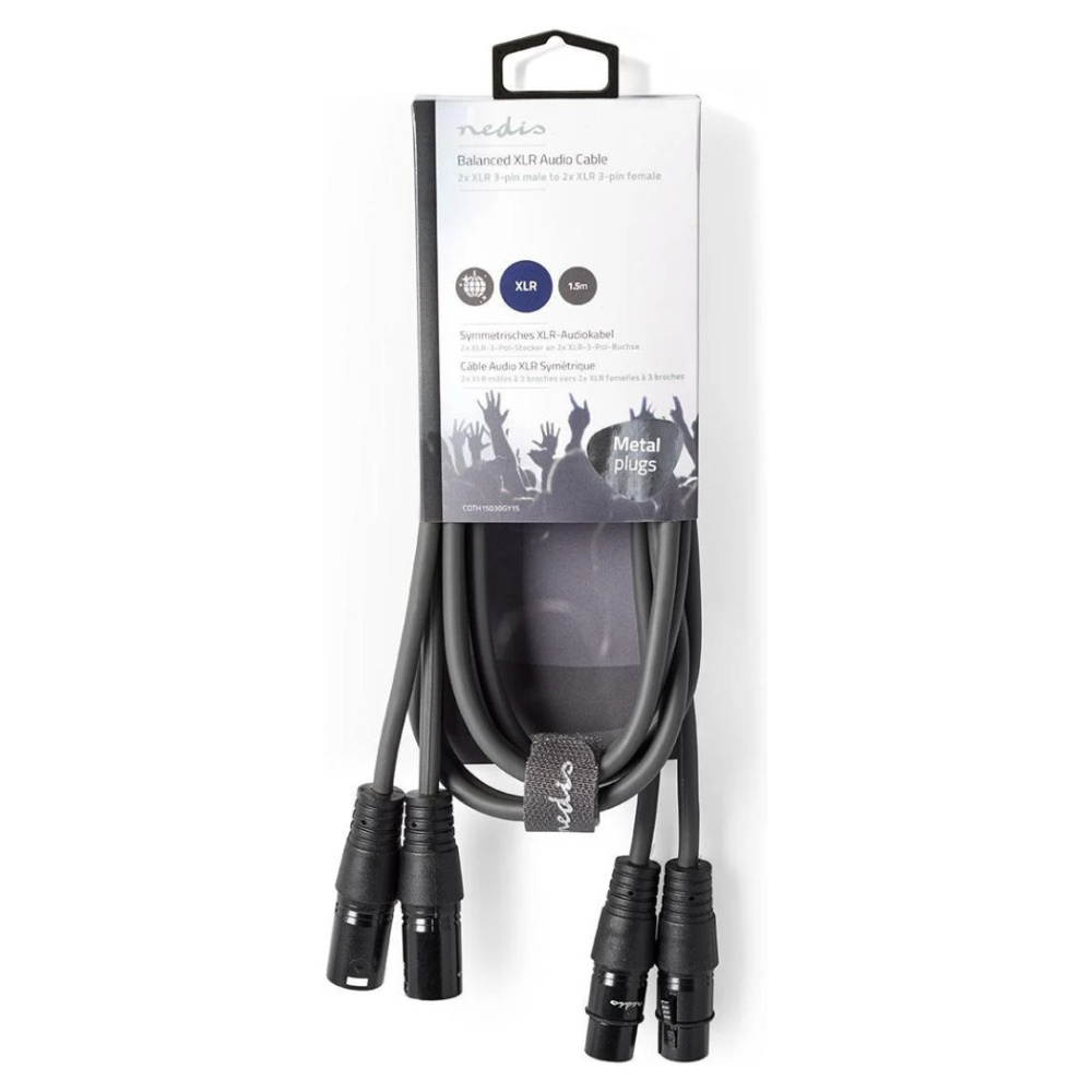Nedis XLR-kabel, 1,5 m