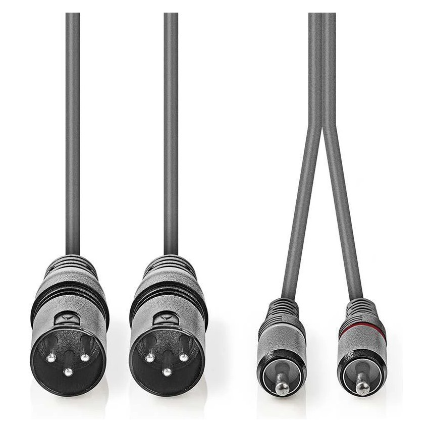 Nedis XLR-kabel, XLR han - RCA han 1,5 m