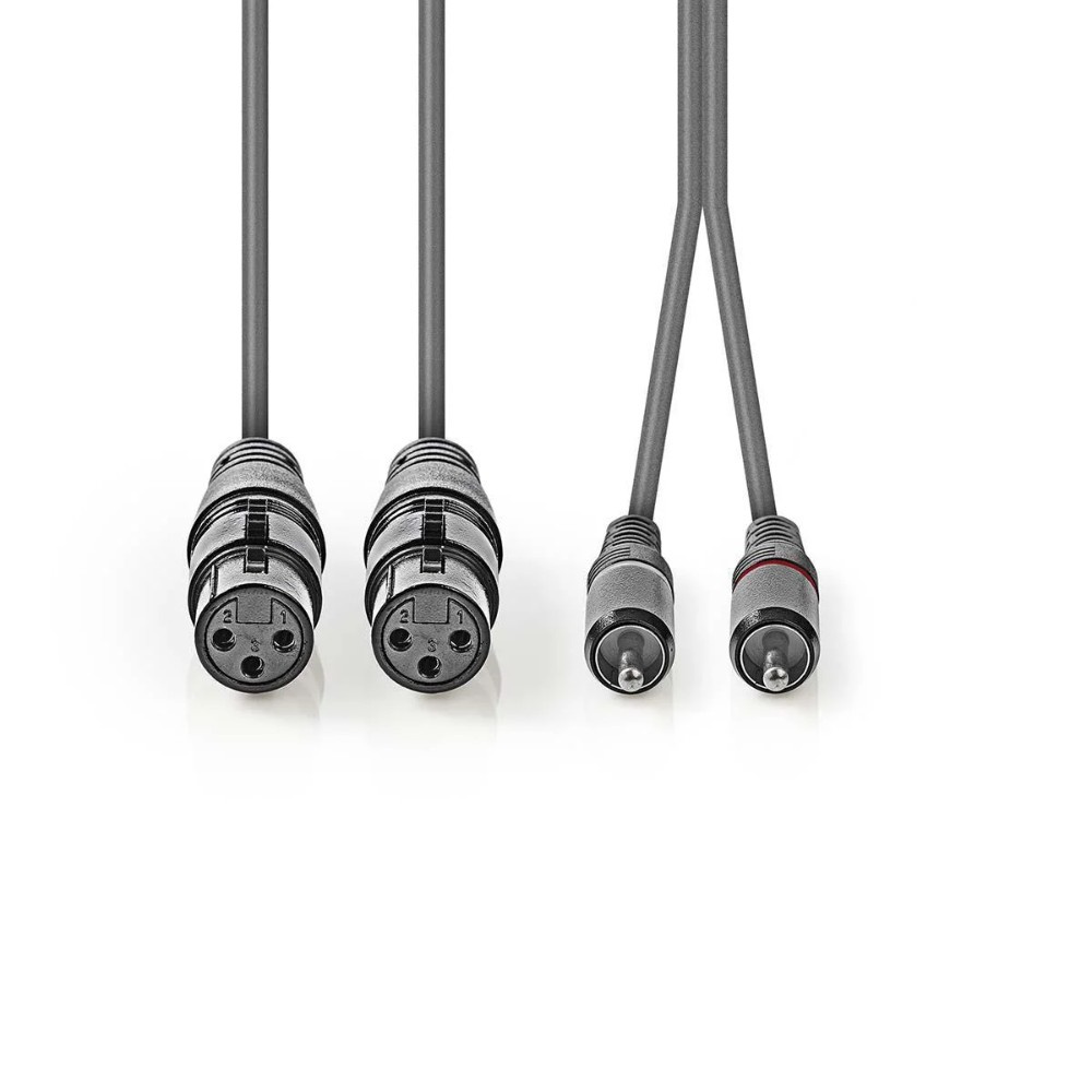 Nedis XLR-kabel, XLR-hun - RCA-han 1.5 m