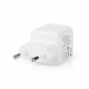 Nedis väggladdare USB-C PD 20w, vit Nedis väggladdare USB-C PD 20w, vit