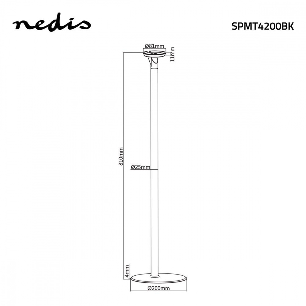 Högtalarstativ till Google Home, svart