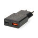 Nedis vægoplader 30 W 1x USB-C 1x USB-A, sort Nedis vægoplader 30 W 1x USB-C 1x USB-A, sort