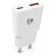 Nedis vægoplader 30 W 1x USB-C 1x USB-A, hvid Nedis vægoplader 30 W 1x USB-C 1x USB-A, hvid