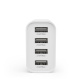 Nedis USB-A-vægoplader, 4 porte, 24 W, hvid Nedis USB-A-vægoplader, 4 porte, 24 W, hvid