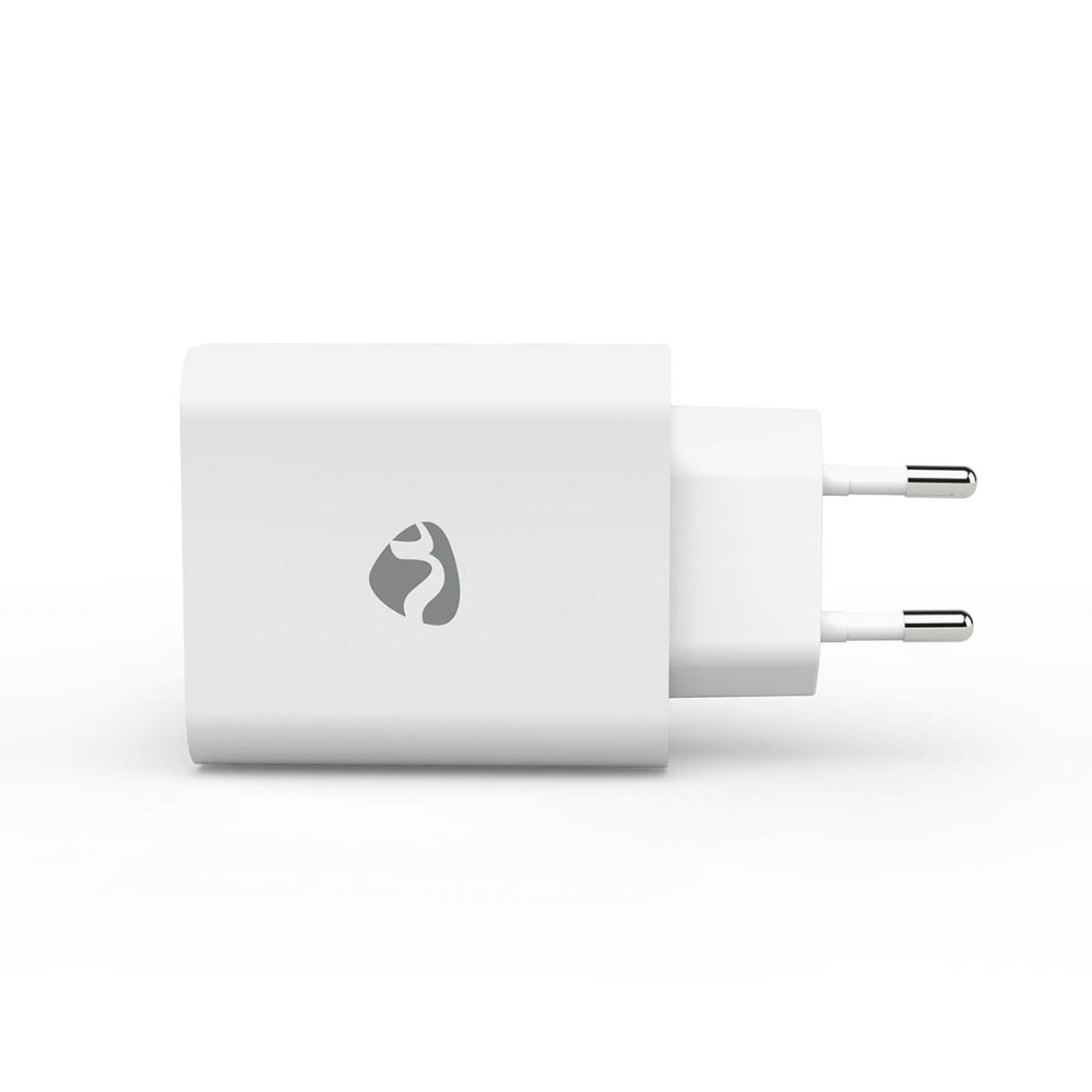 Nedis USB-A-vægoplader, 4 porte, 24 W, hvid