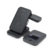 NEDIS WDCHAQ15W210BK trådløs 3-i-1-oplader, sort/sølv NEDIS WDCHAQ15W210BK trådløs 3-i-1-oplader, sort/sølv