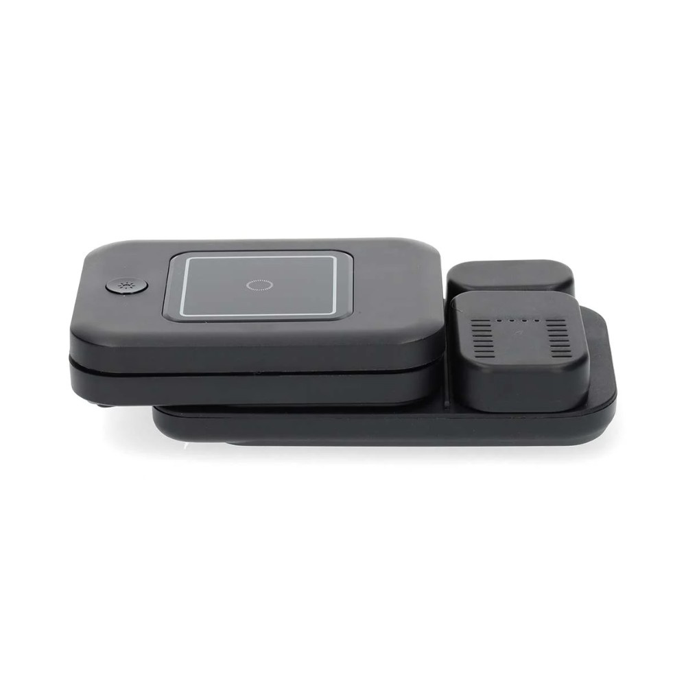 NEDIS WDCHAQ15W210BK trådløs 3-i-1-oplader, sort/sølv