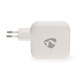 Nedis vægoplader 100 W 2x USB-C 1x USB-A, hvid Nedis vægoplader 100 W 2x USB-C 1x USB-A, hvid