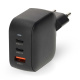 Nedis vægoplader 70 W 2x USB-C 1x USB-A, sort Nedis vægoplader 70 W 2x USB-C 1x USB-A, sort