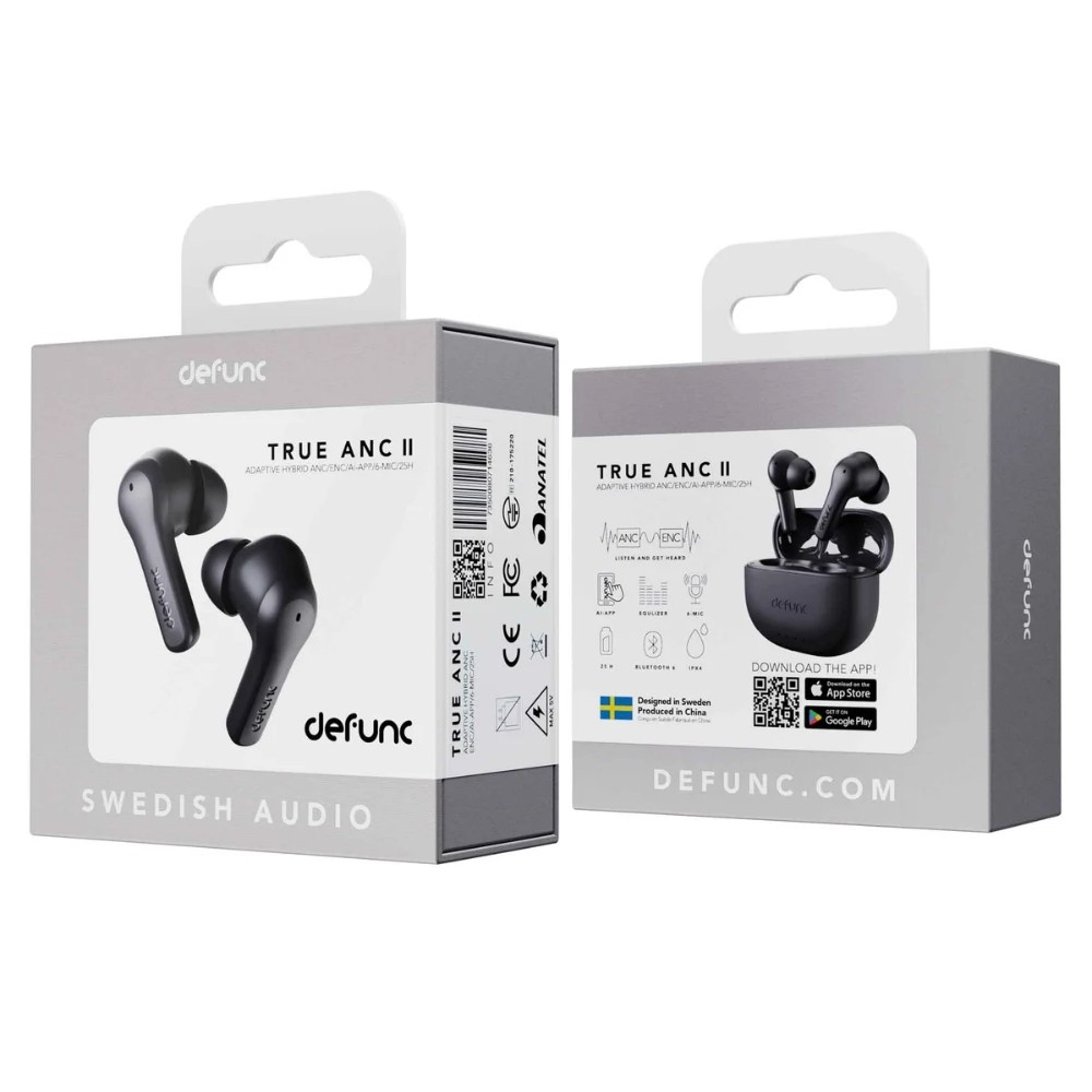 Defunc TRUE ANC II, trådløse in-ear-høretelefoner, sort