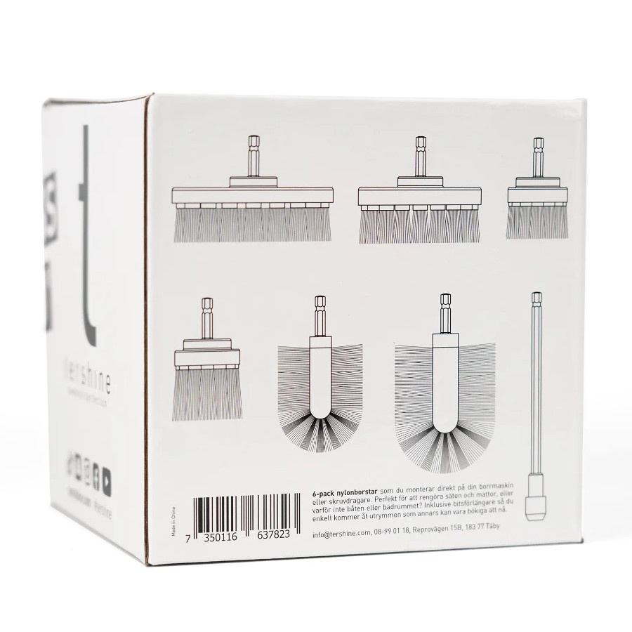 Tershine Borstar for skruvdragare, medium