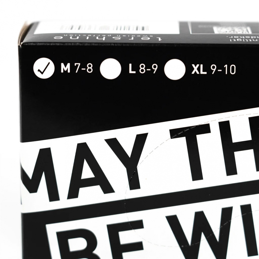 Tershine Nitrilhandsker, sorte 100-pak, medium 7-8