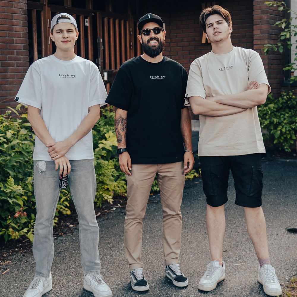 Tershine Oversized T-shirt, sort, lille