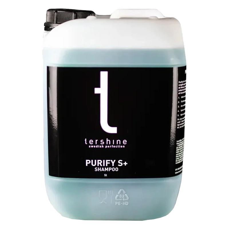 Tershine Purify S+ - Shampoo, keramisk shampoo med lakbeskyttelse, 5 L