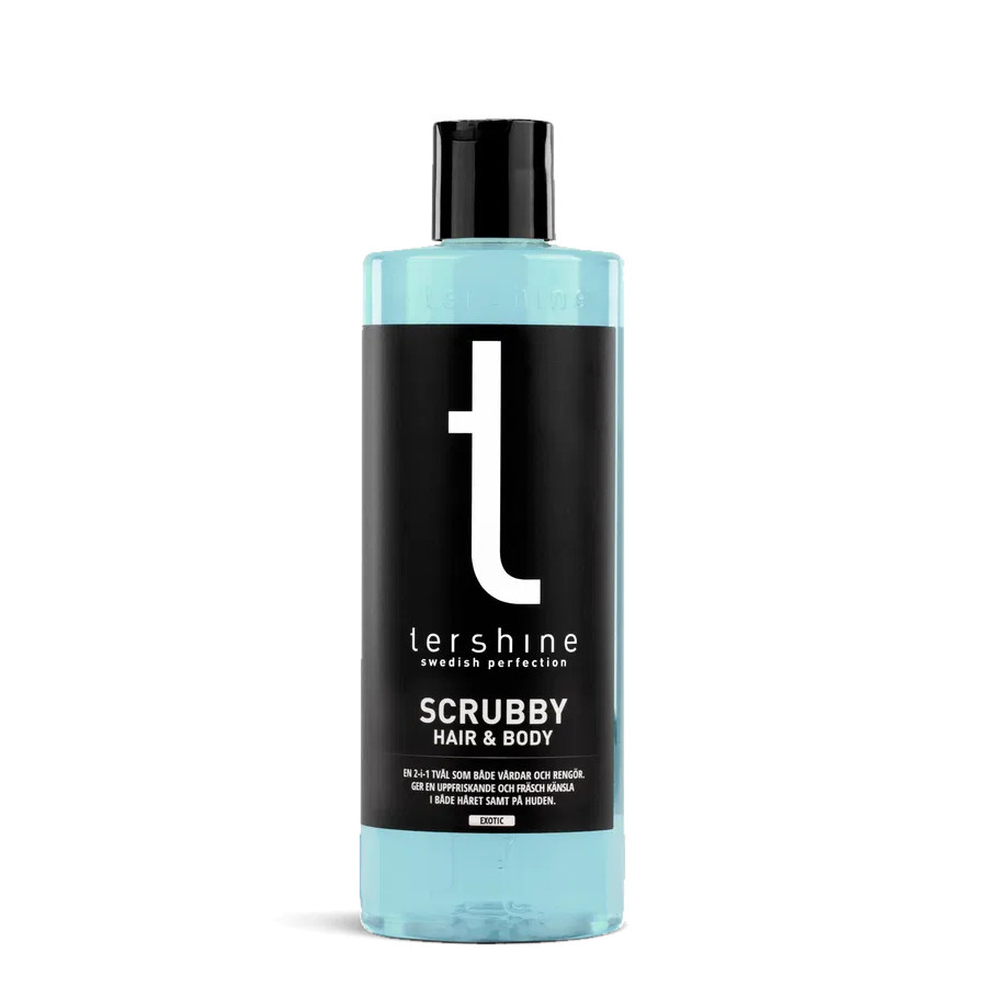 Tershine Scrubby - Hair & Body, hårshampoo & badesæbe, 500 ml