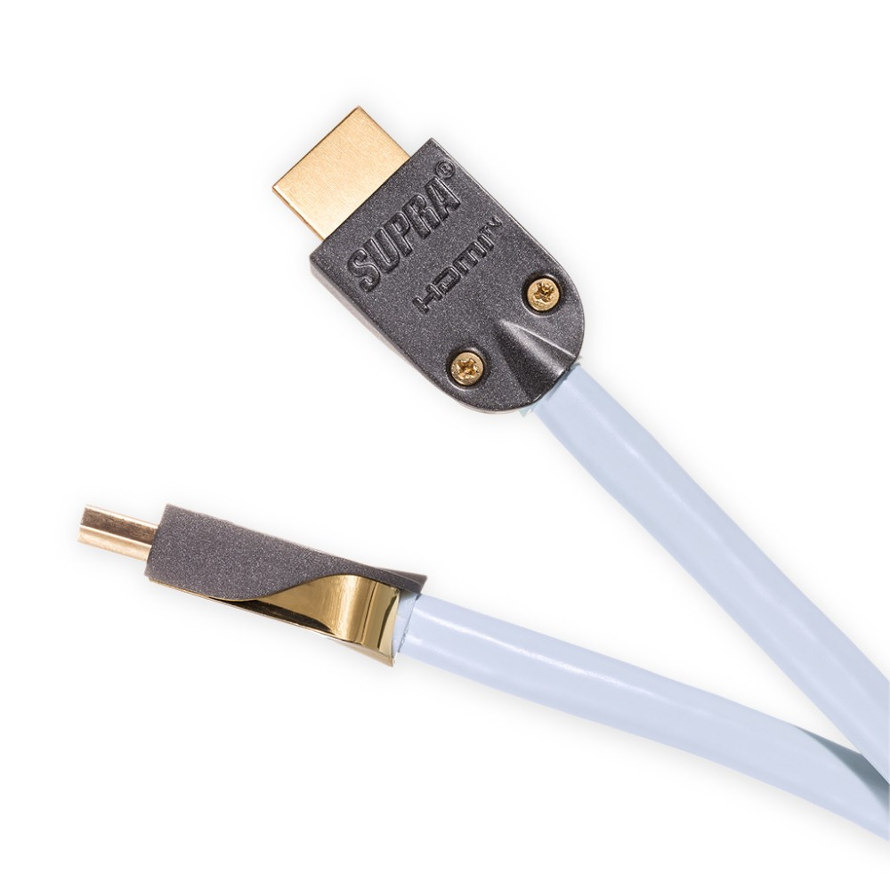 Supra HDMI 2.1 UHD8K HDMI-kabel med støtte for 8K HDR, hvid 4 meter