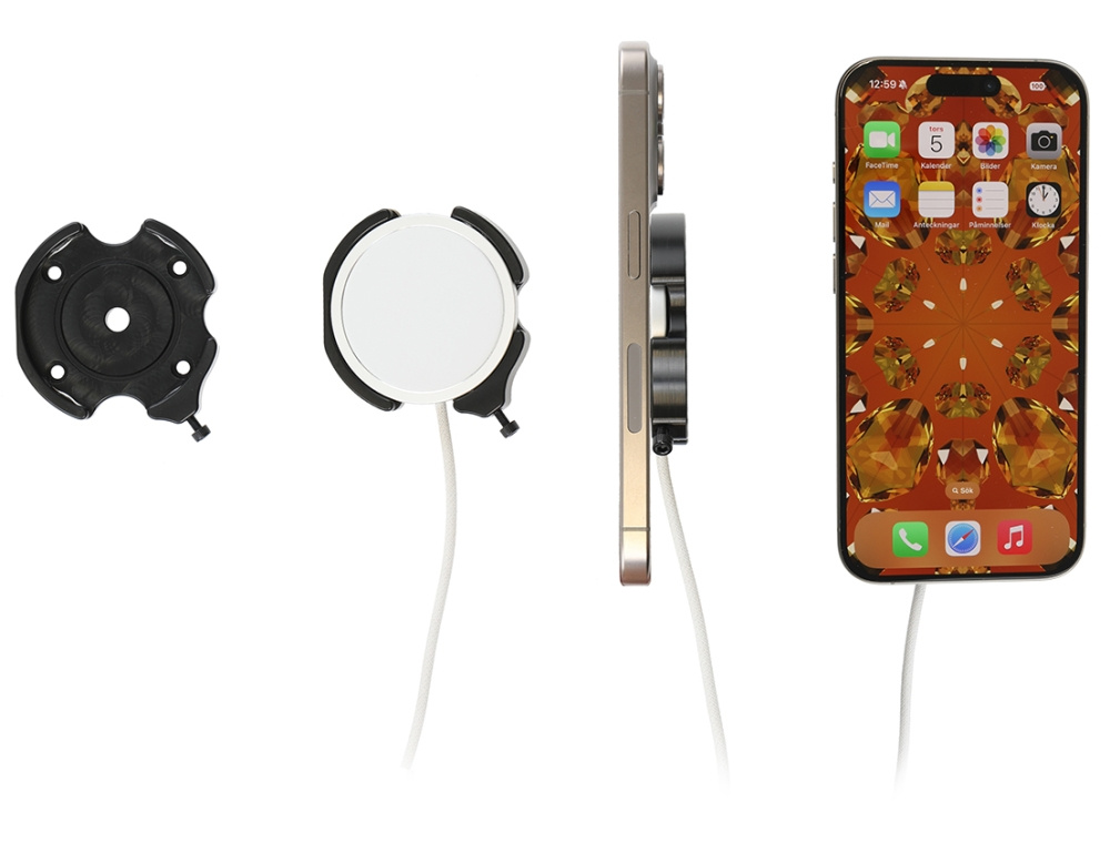 Brodit Holder, Apple iPhone 12/12 Mini/12 Pro/12 Pro Max/13/13 Mini/13 Pro/13 Pro Max/14/14 Plus m. fl.