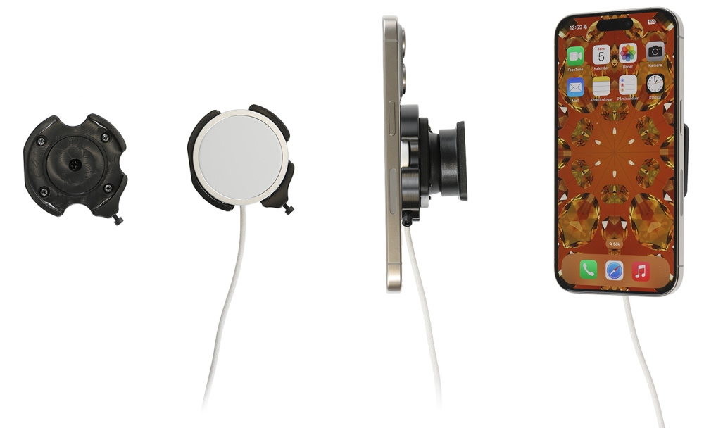 Brodit Holder med kugleled, Apple iPhone 12/12 Mini/12 Pro/12 Pro Max/13/13 Mini/13 Pro/13 Pro Max/14/14 Plus m.fl.