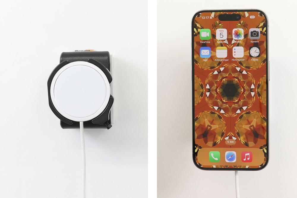 Brodit Holder, Apple iPhone 12/12 Mini/12 Pro/12 Pro Max/13/13 Mini/13 Pro/13 Pro Max/14/14 Plus m.fl.