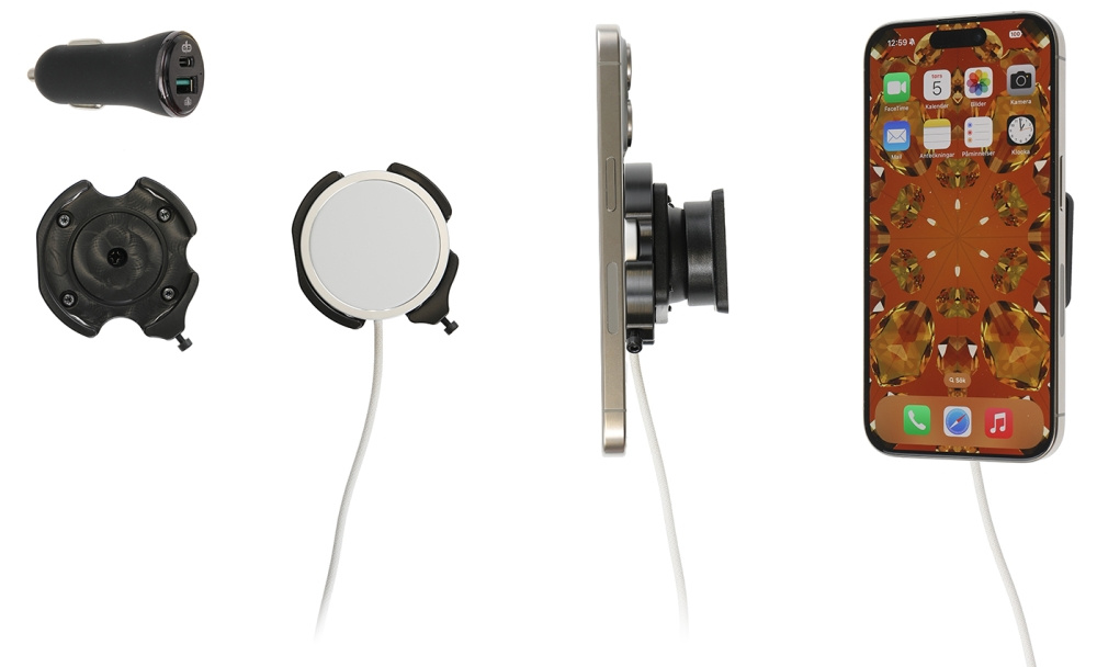 Brodit Holder med kugleled, Apple iPhone 12/12 Mini/12 Pro/12 Pro Max/13/13 Mini/13 Pro/13 Pro Max/14/14 Plus m. fl.