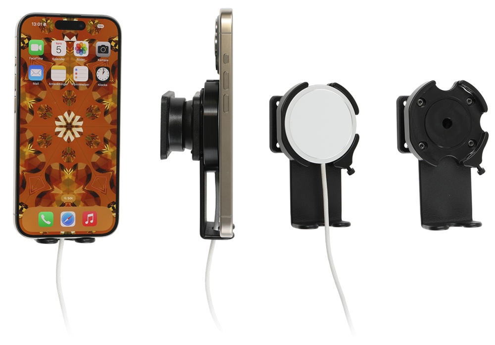 Brodit Holder med kugleled, Apple iPhone 12/12 Mini/12 Pro/12 Pro Max/13/13 Mini/13 Pro/13 Pro Max/14/14 Plus m. fl.