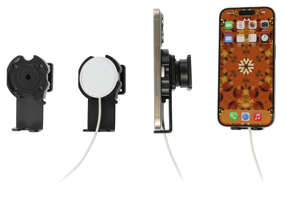 Brodit Holder med kugleled, Apple iPhone 12/12 Mini/12 Pro/12 Pro Max/13/13 Mini/13 Pro/13 Pro Max/14/14 Plus m. fl.