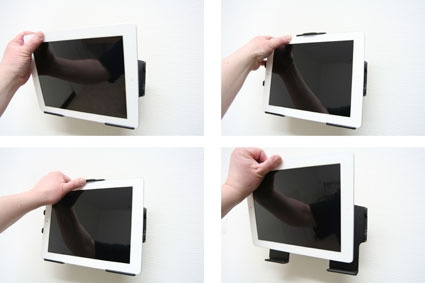 Brodit Passiv holder med kugleled, Apple iPad 2 (A1395, A1396, A1397)/3rd Gen (A1416, A1430, A1403)/4th Gen (A1458, A1459, A1460)/With Retina (Lightning Connector)