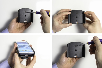 Brodit Passiv holder med kuglehoved, Samsung Galaxy S24 Ultra SM-S928B/DS/S24+ SM-S926B/DS/S25 Ultra/S25+