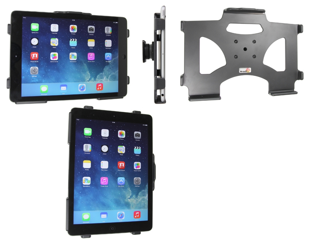 Brodit Passiv holder med kuglehoved, Apple iPad 5th Gen (A1822, A1823)/9.7 6th Gen (A1893, A1954)/9.7 New/Air (A1474, A1475, A1476)