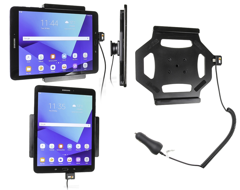 Brodit Aktiv holder med cigarettkontakt, Samsung Galaxy Tab S3 9.7 SM-T820/SM-T825 