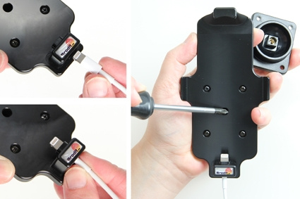 Brodit Holder til Kabeltilslutning, Apple iPhone 5/5C/5S/SE