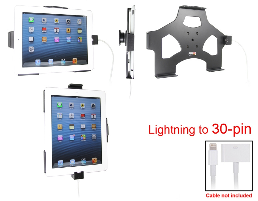 Brodit Holder til Kabeltilslutning, Apple iPad 4th Gen (A1458, A1459, A1460)/With Retina (Lightning Connector)