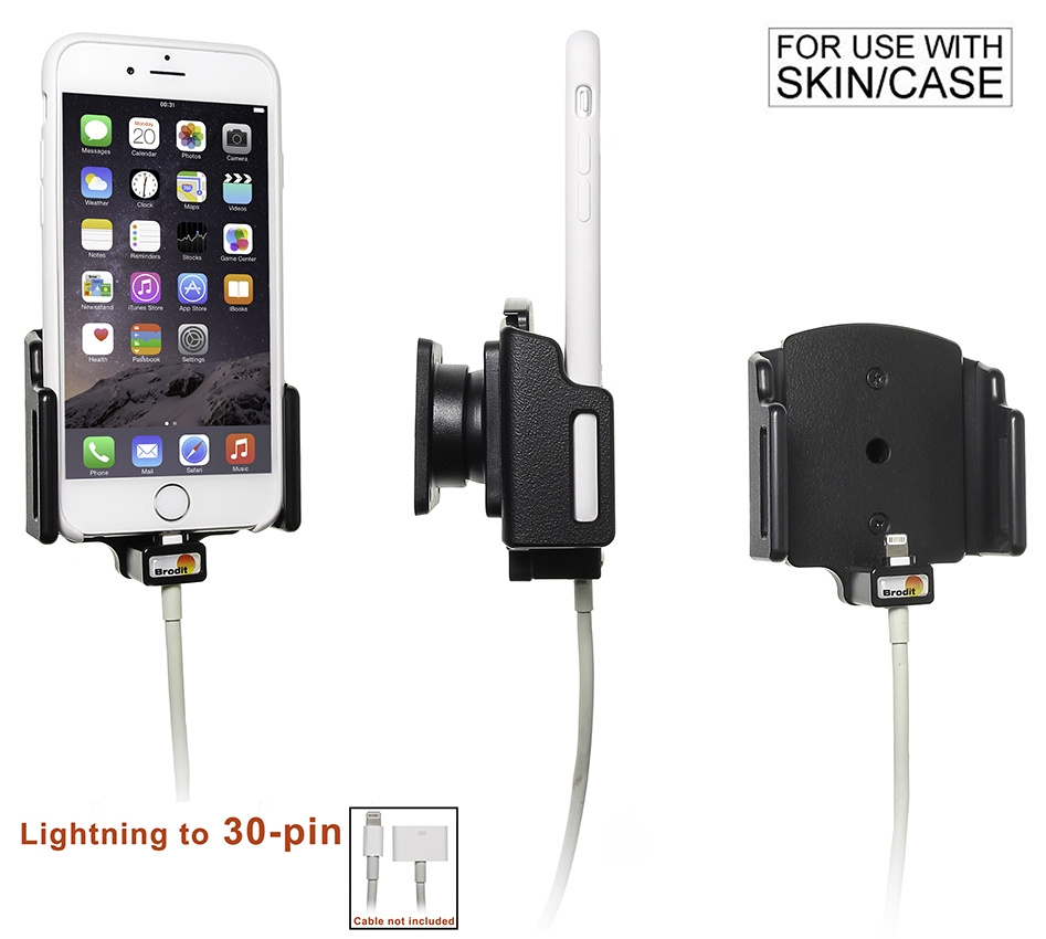 Brodit Holder til Kabeltilslutning, Apple iPhone 6/6S/7/8/SE 2nd Gen 2020/X/Xs